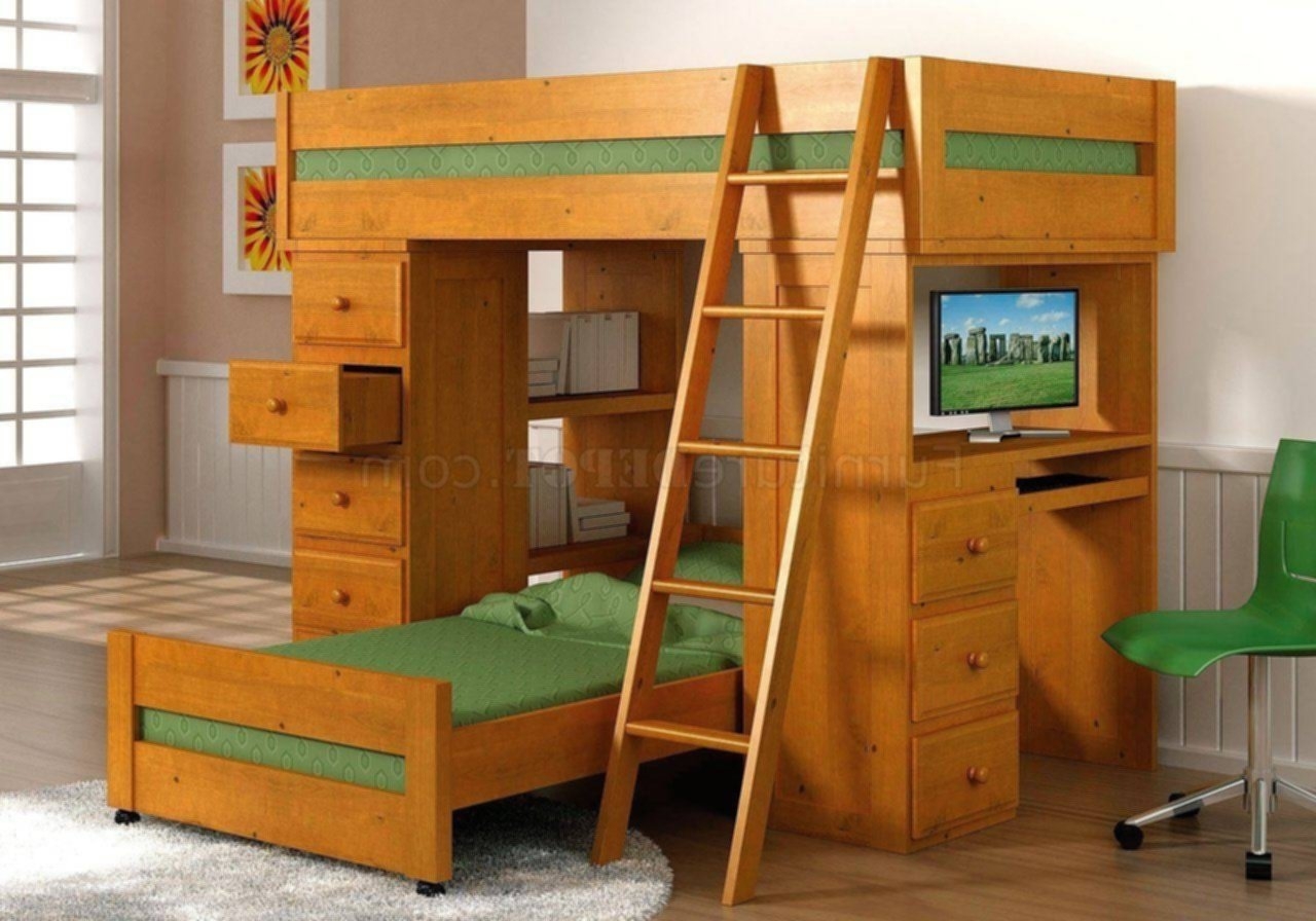Full Size Loft Bed With Desk Visualhunt, Office Bunk Bed