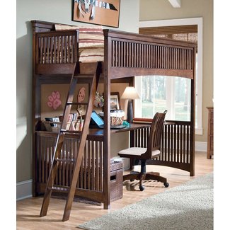 full size loft bunk bed with ...