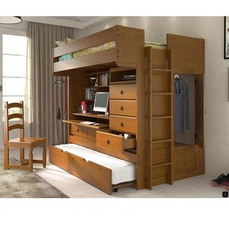 Full Size Metal Loft Bed with Desk – Home Improvement