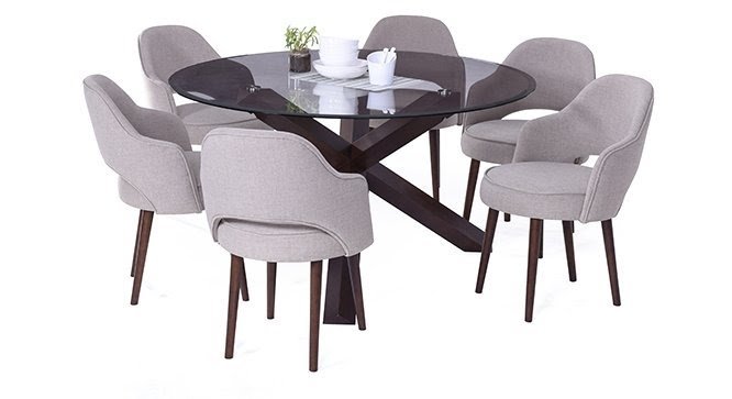 Round Dining Table For 6 Visualhunt, 6 Seater Round Glass Dining Table And Chairs