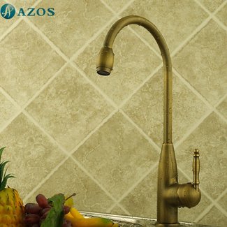 Antique Brass Kitchen Faucet - VisualHunt