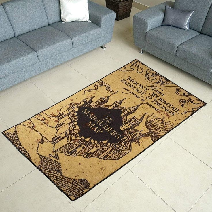 Harry Potter Marauders Map Area Rug