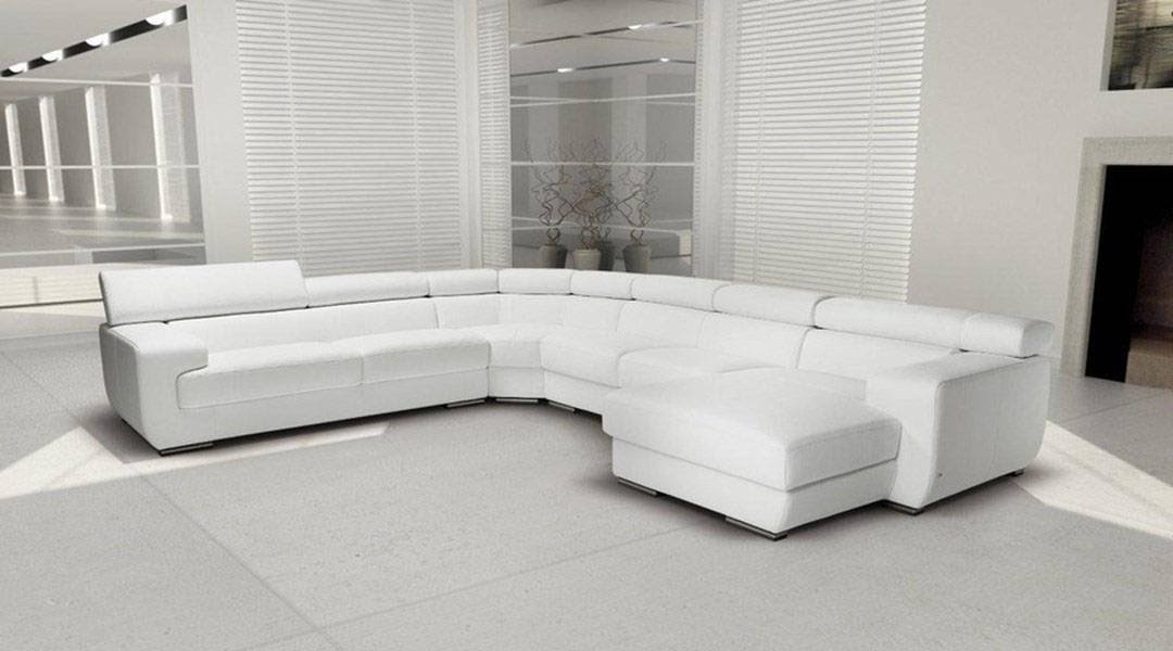High-class Leather Sectional with Chaise Augusta-Richmond ...