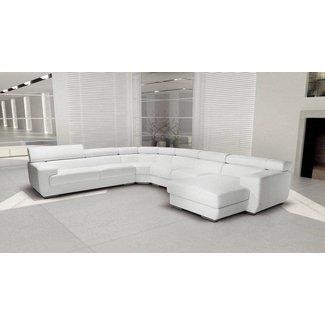 High-class Leather Sectional with Chaise Augusta-Richmond ...