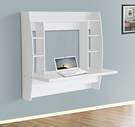 HomCom Floating Wall Mount Office Computer Desk Storage ...