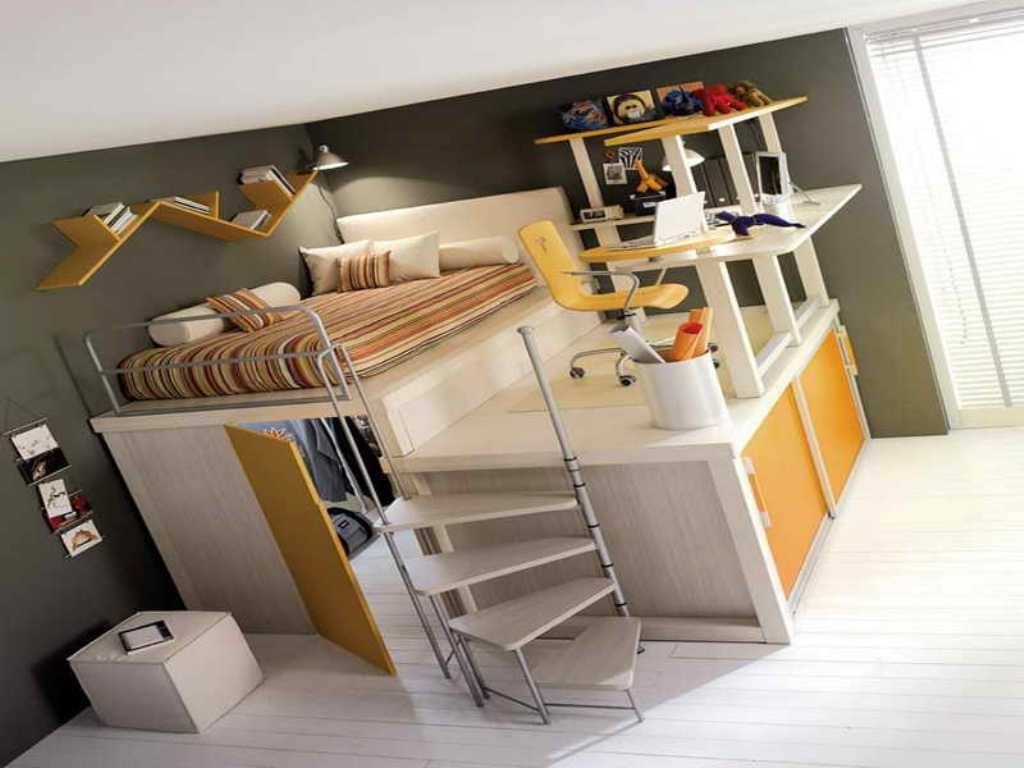 Full Size Loft Bed With Stairs Visualhunt, Bunk Beds With Built In Stairs