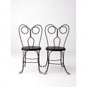 Ice Cream Parlor Chairs - A Pair | Chairish