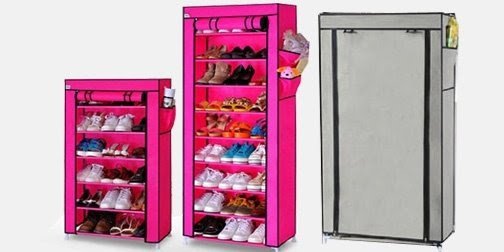 Jual SHOE RACK WITH DUST COVER 10 Grid - SUPER