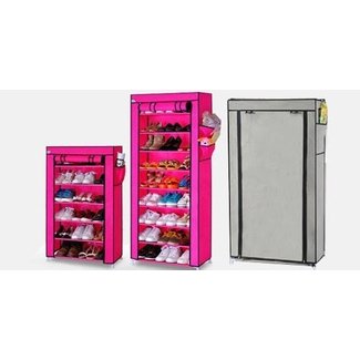 Jual SHOE RACK WITH DUST COVER 10 Grid - SUPER