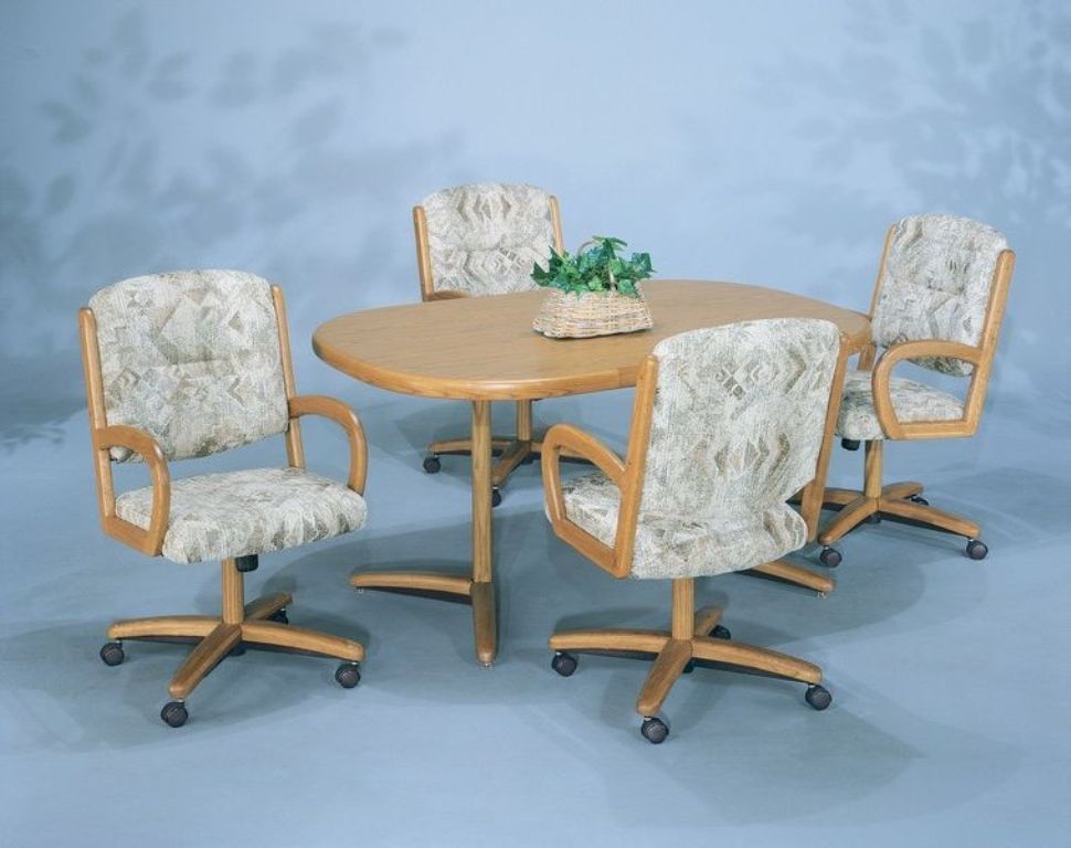 Kitchen dinette discount sets with casters