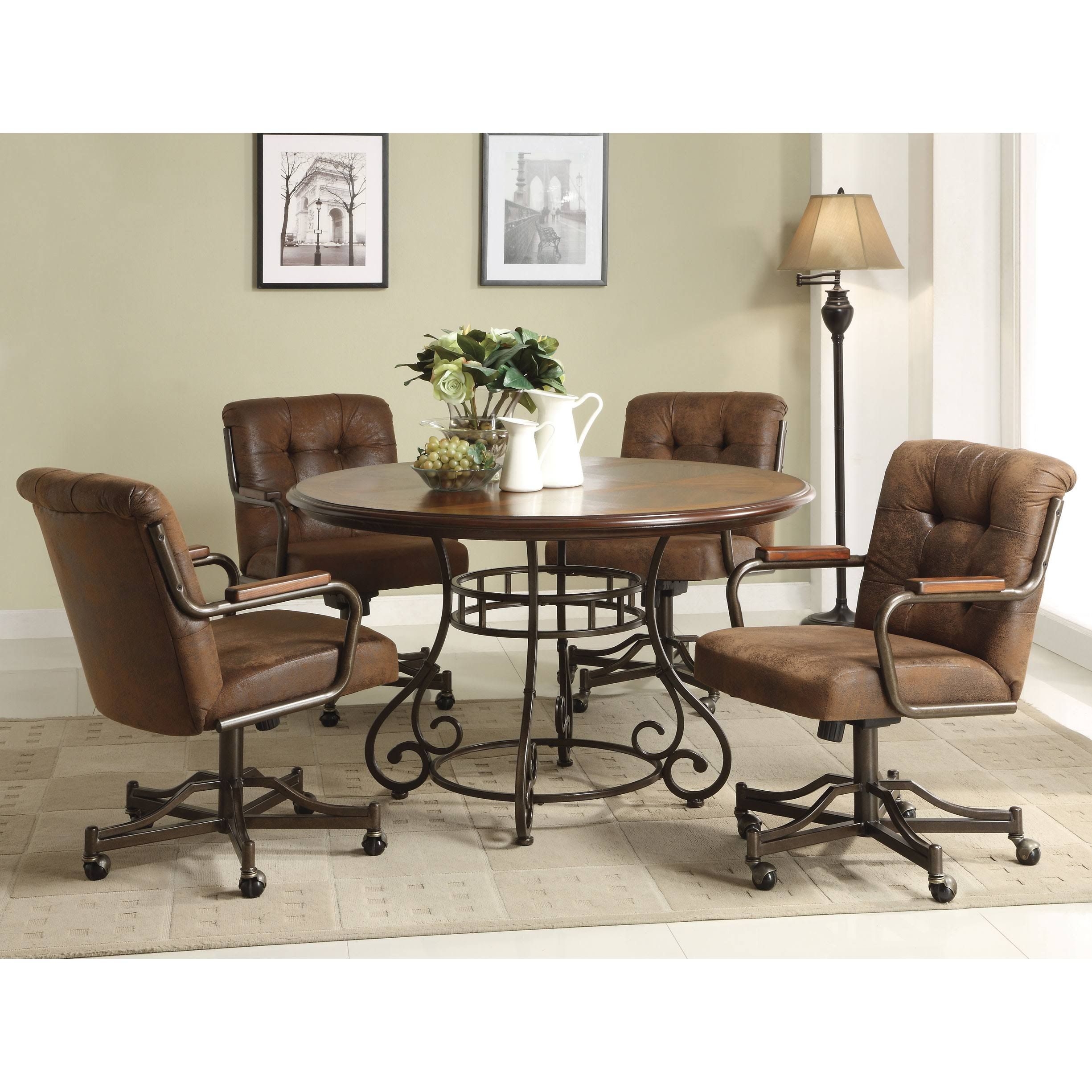 kitchen dinette sets with swivel chairs