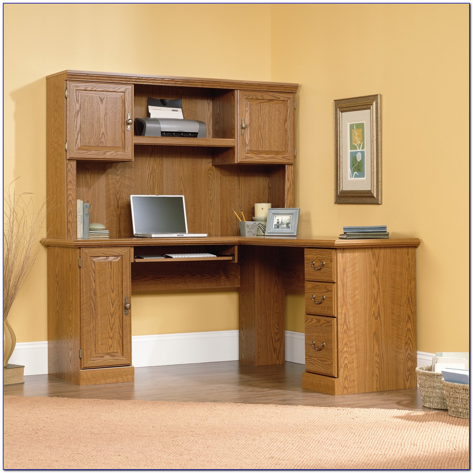 Corner Desk With Hutch - VisualHunt