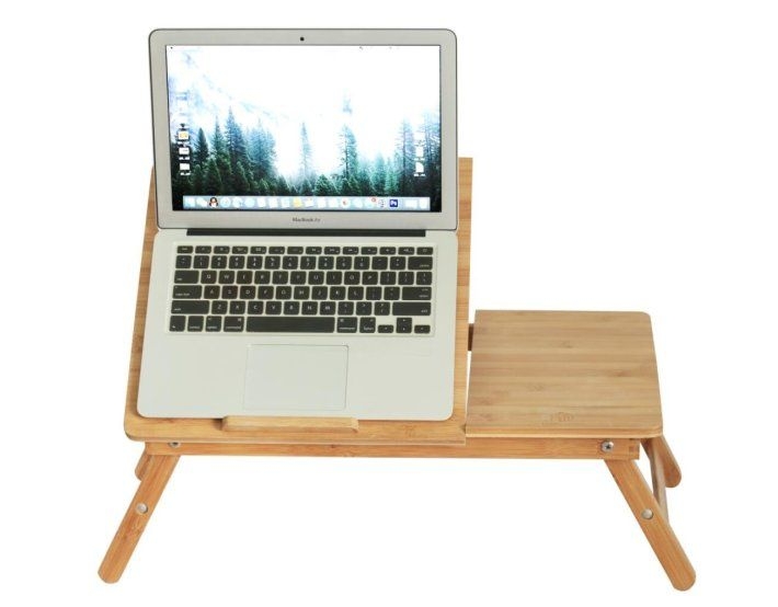 Wooden Foldable Laptop Stand, Portable Lap Desk, Laptop Bed Tray, Breakfast  Serving Tray, Multifunctional Stand, Work From Home Gift for Him 