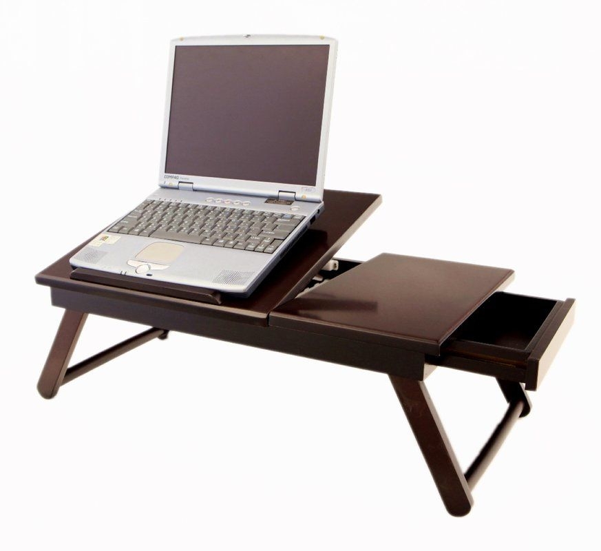 Wooden Folding Laptop Table Bed  Computer Laptop Table Desk Bed