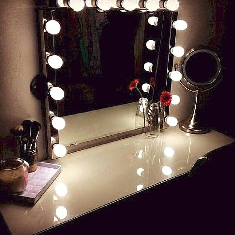 Dressing Table Mirror With Lights You, Ikea Vanity Mirror With Light Bulbs