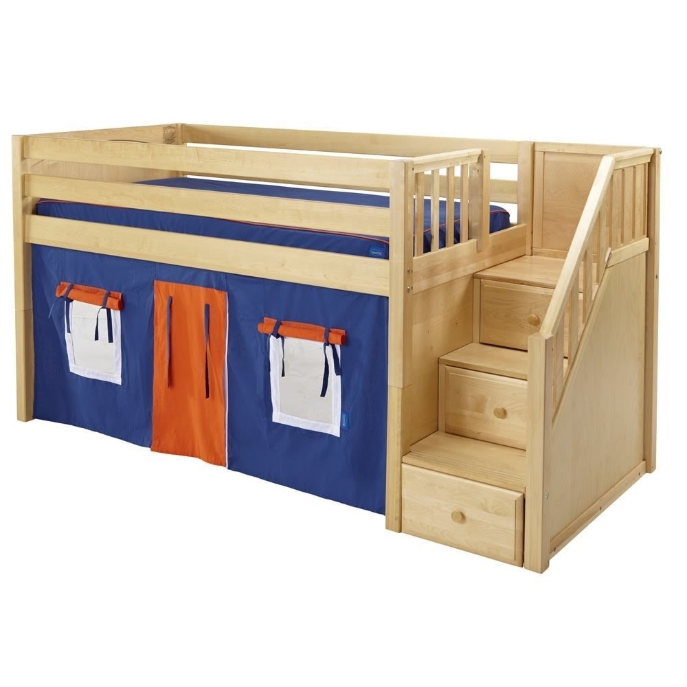 Full Size Loft Bed With Stairs Visualhunt, Full Size Loft Bed Frame Wood