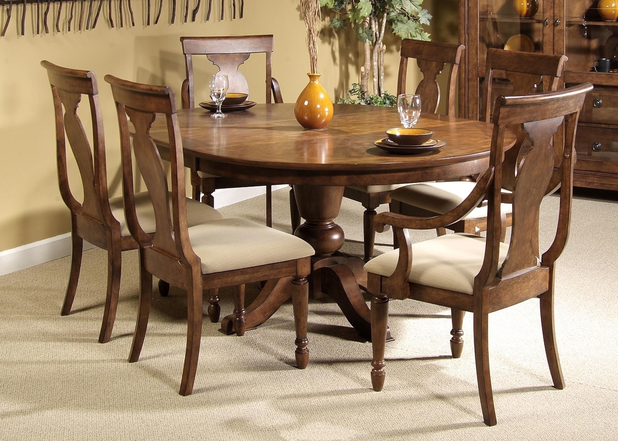 Round Dining Table For 6 Visualhunt, Round Dining Room Table Seats 6 8