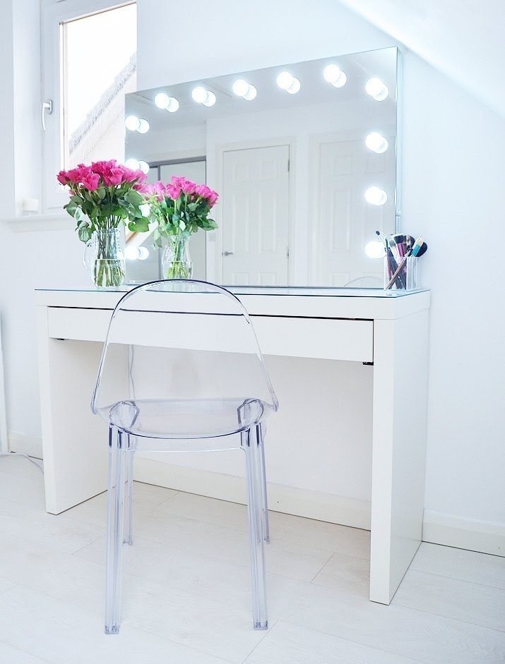 Light Up Dressing Table Mirror Ikea Off, Vanity Desk Without Mirror Ikea