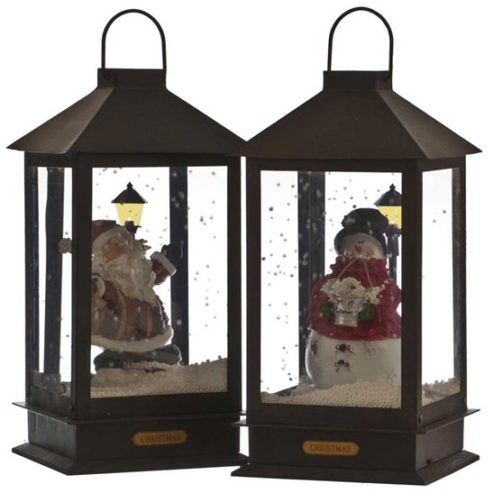 Metal Christmas Lantern with Music and Lights (Battery ...