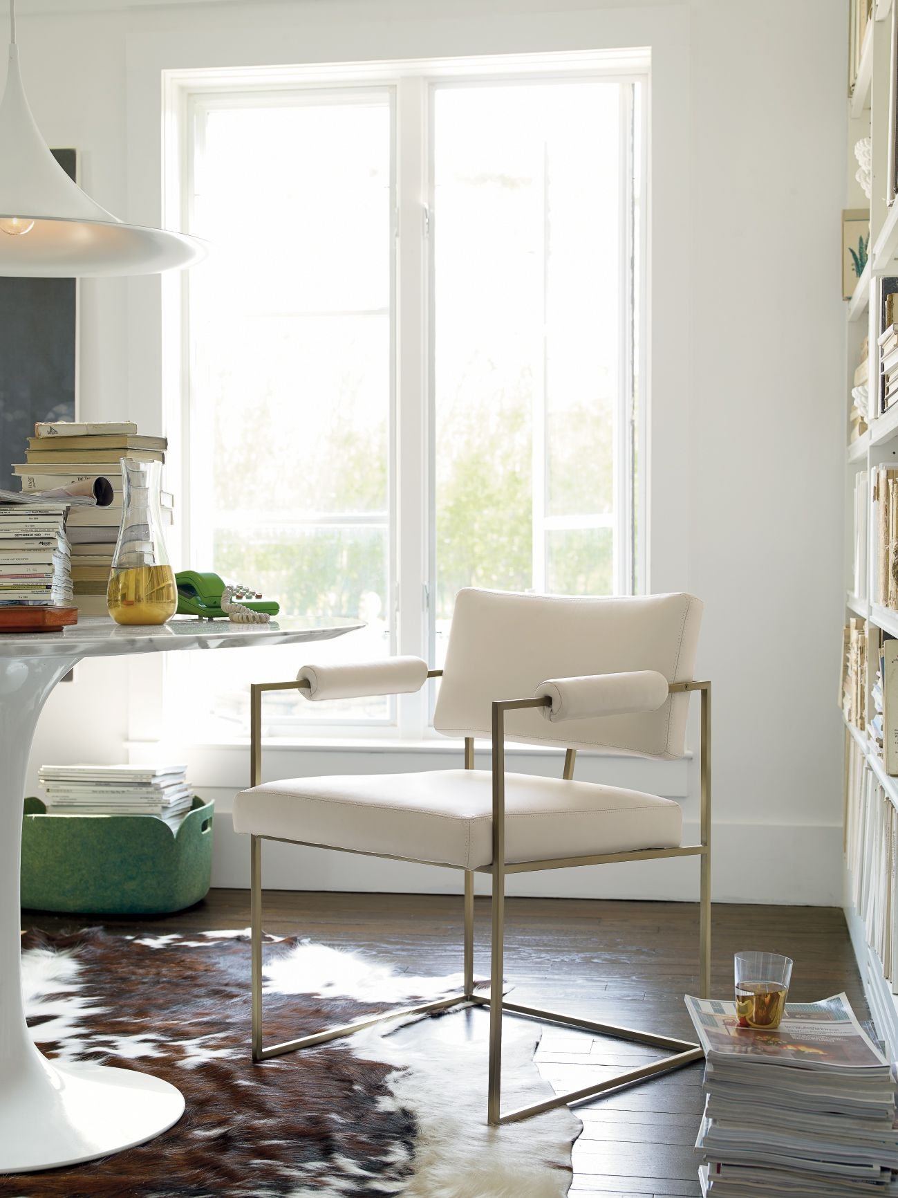 Metal frames, Upholstered chairs and West elm on Pinterest