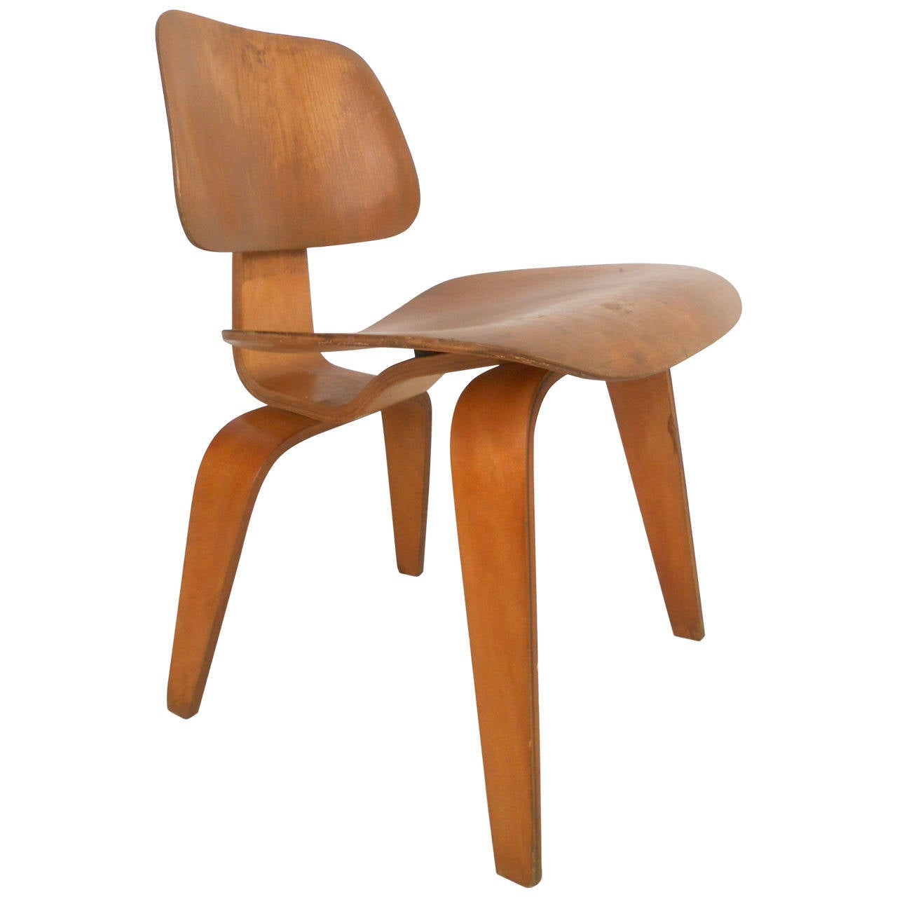 Mid-Century Modern Charles Eames Wood Lounge Chair For ...