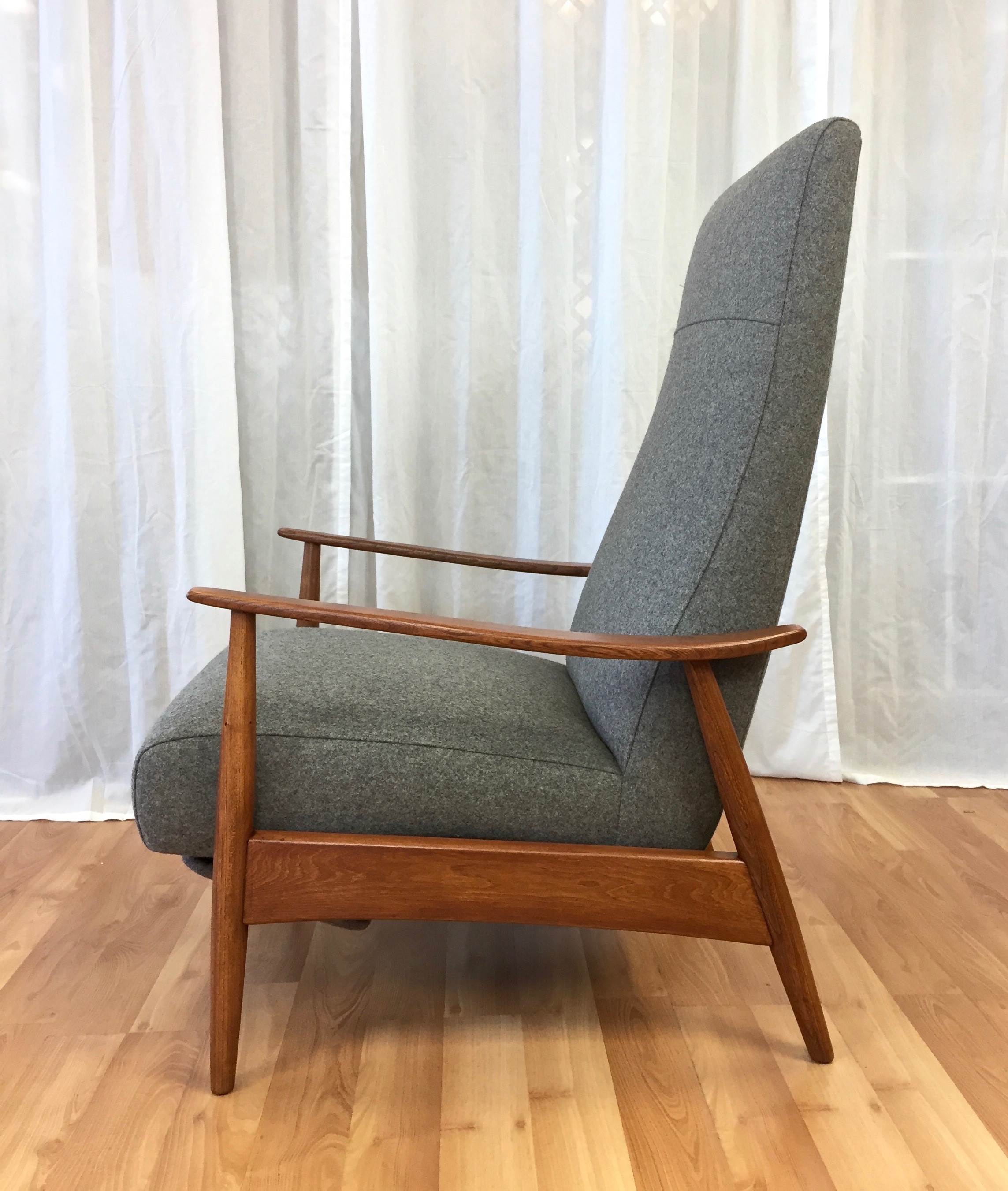 Milo Baughman High-Back Walnut “Recliner 74” for Thayer ...