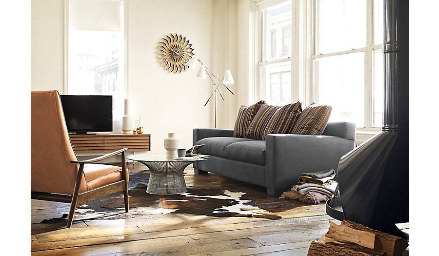 Milo Baughman Recliner 74 in Saddle Leather Modern DWR ...