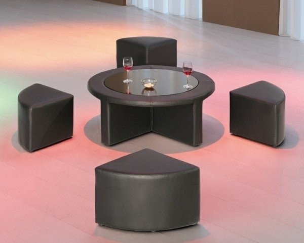Coffee Table With Stools You Ll Love In, Round Coffee Table With Chairs Underneath