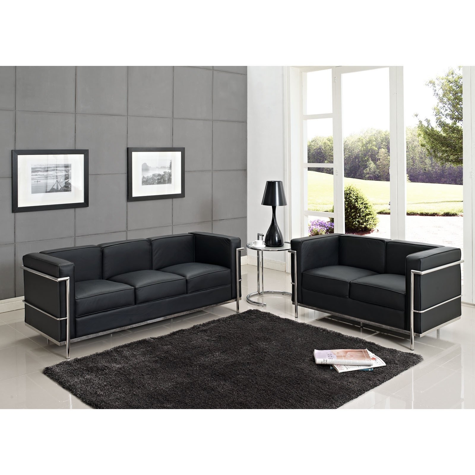 Modern Dezignz | Leather Le Corbusier LC2 Loveseat and ...