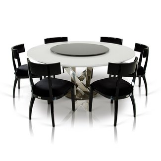 Modern Round Dining Table Set For 6 - Instituto