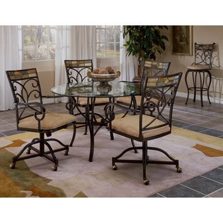 Mosaic Dining Chair with Casters - Set of 2