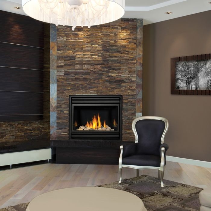 corner stone fireplace