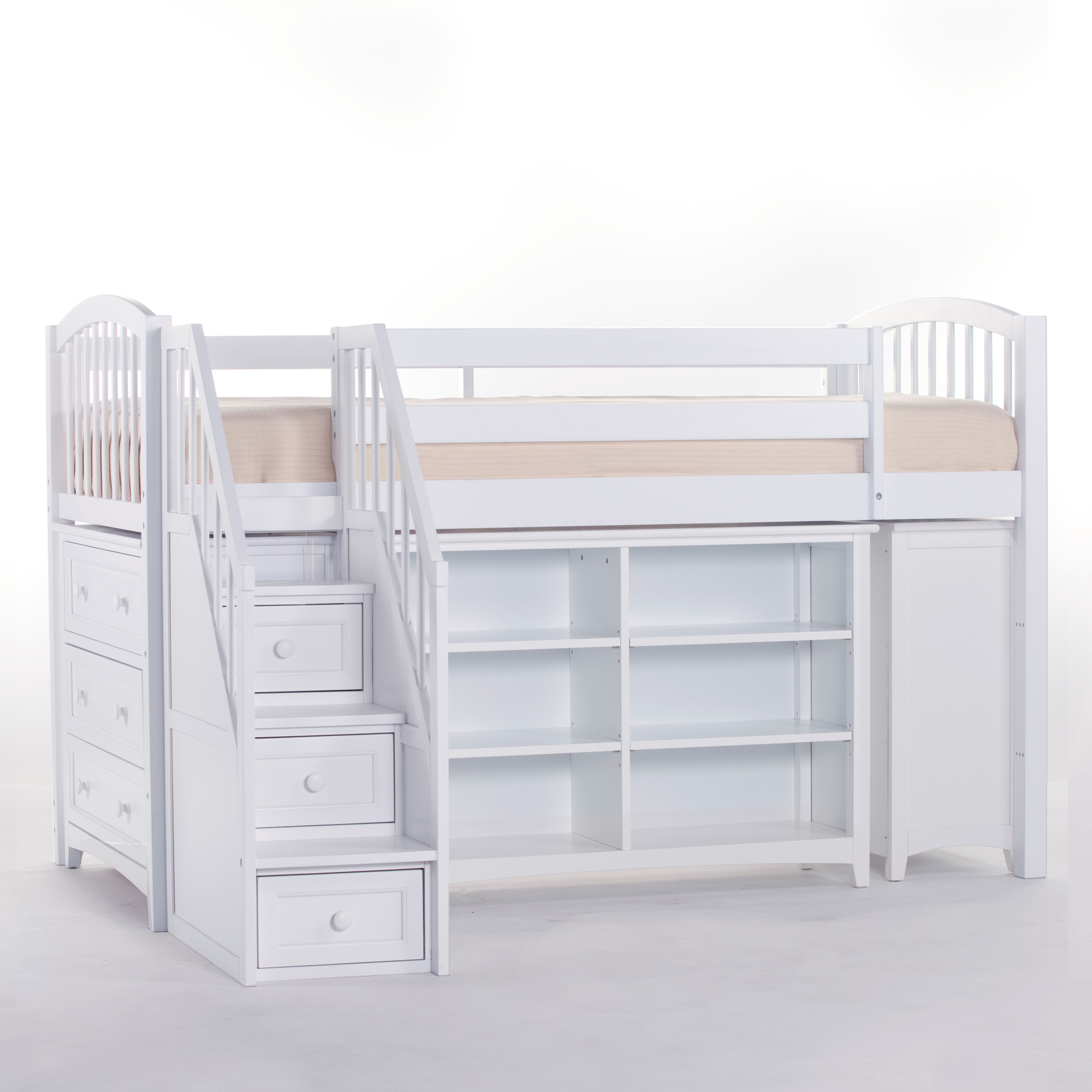 Full Size Loft Bed With Stairs Visualhunt, Twin Loft Bed With Storage Stairs