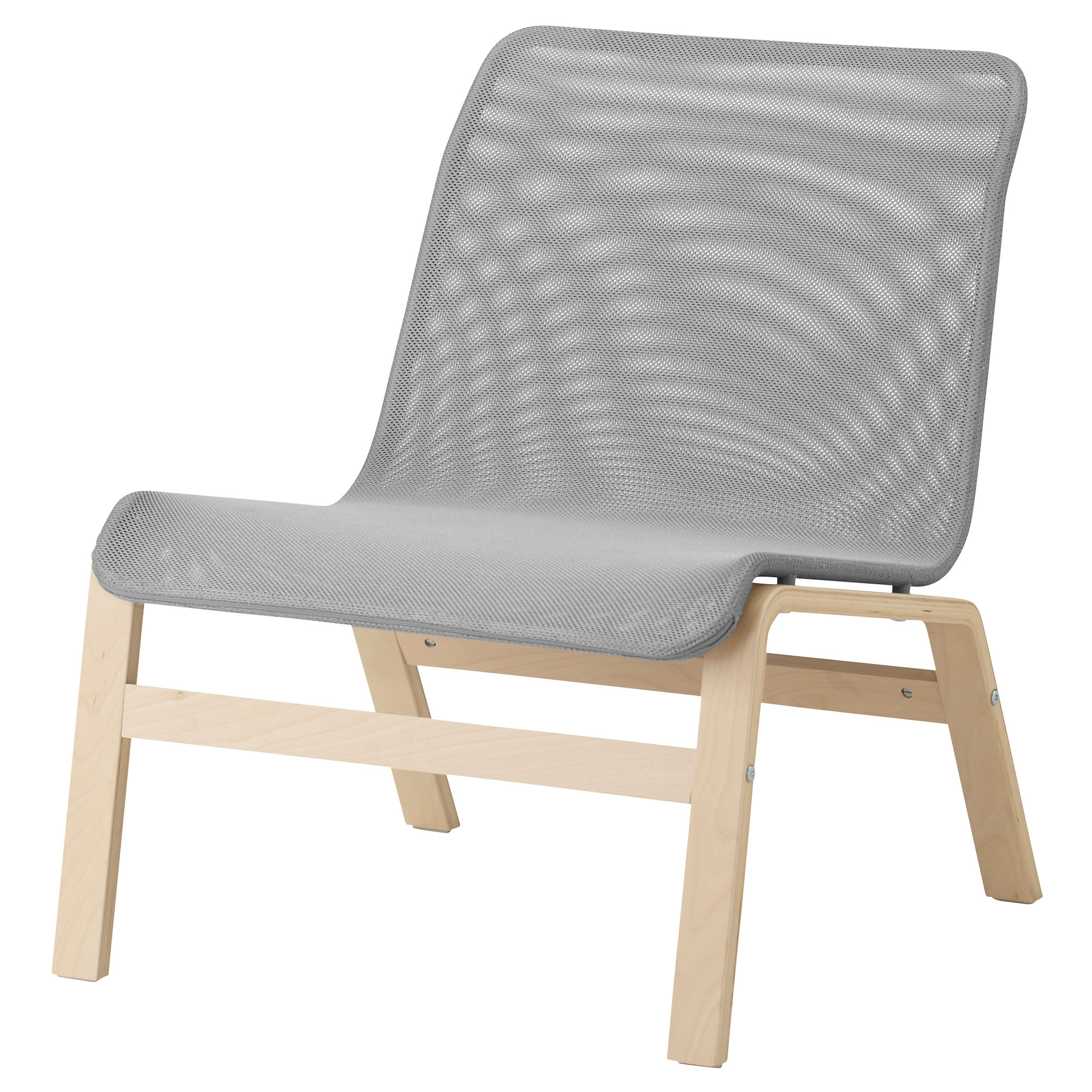 NOLMYRA Easy chair Birch veneer/grey - IKEA