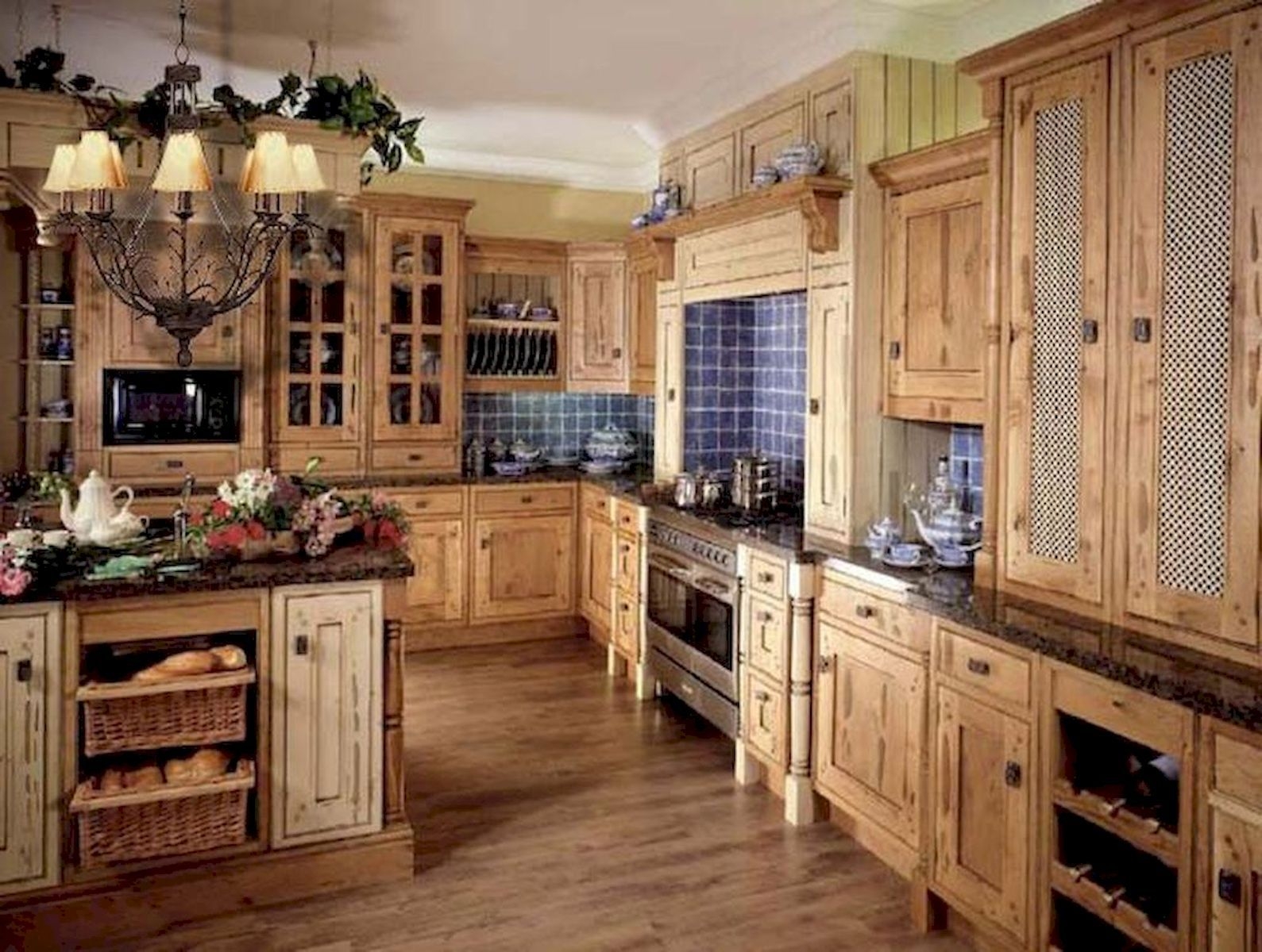 french country kitchen dish wall cabinet