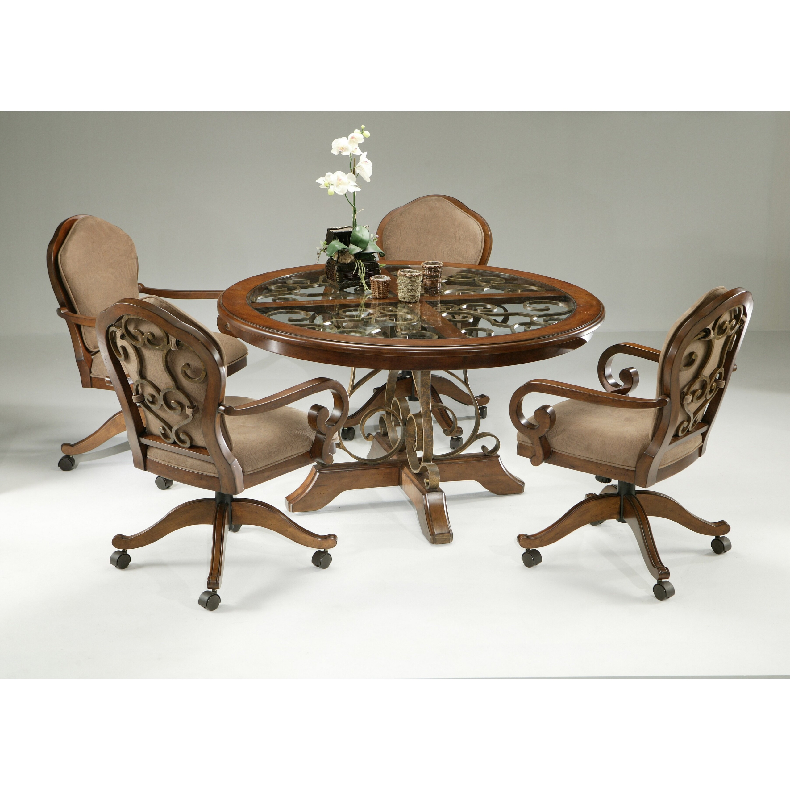 Kitchen table chairs online with arms