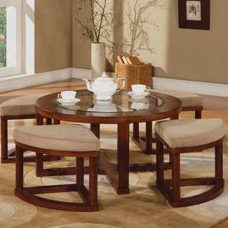 Coffee Table With Stools - VisualHunt