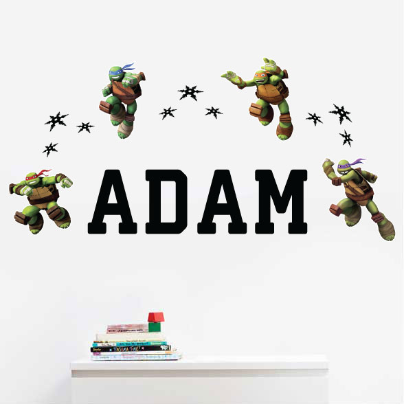 Personalized Teenage Mutant Ninja TurtlesTM Kids Name Wall Decal
