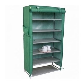 Practical 6 Tiers Shoe Rack with Cover Light Green |