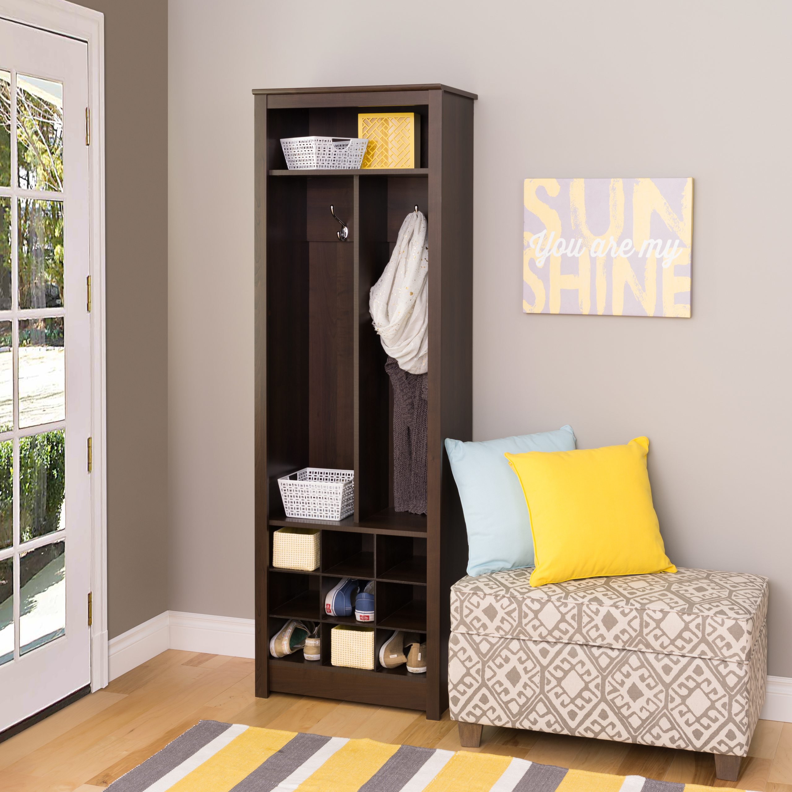 Prepac Space-Saving Entryway Organizer with Shoe Storage ...