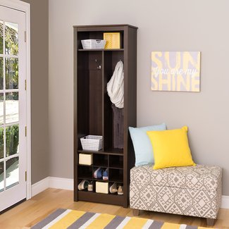 Prepac Space-Saving Entryway Organizer with Shoe Storage ...