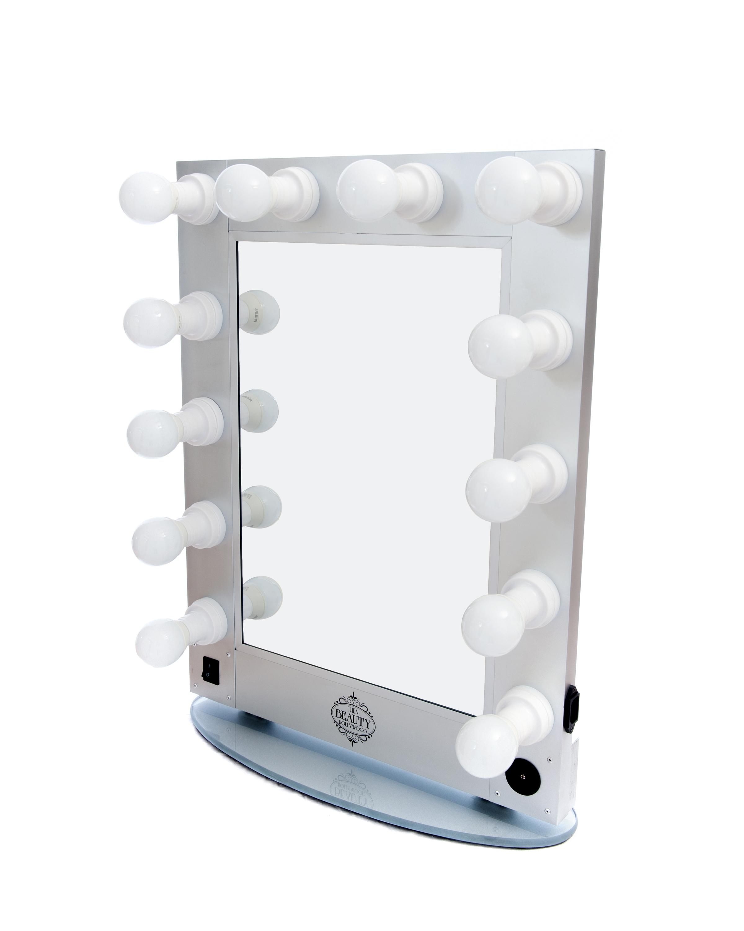 Professional 12 Bulb Silver Hollywood Mirror Vanity Makeup ...