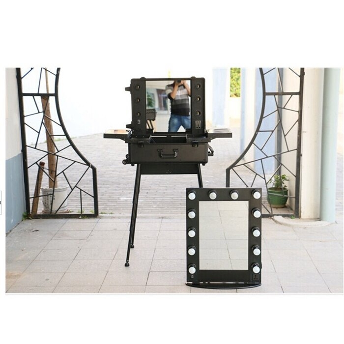 Professional Aluminum Makeup Mirror with Lights, 12pcs ...