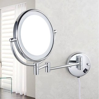 Professional makeup mirror with light 8 Inch led compact ...
