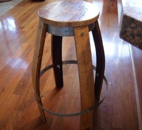 Quality Wine Barrel Bar Stools | Custom Set Furniture