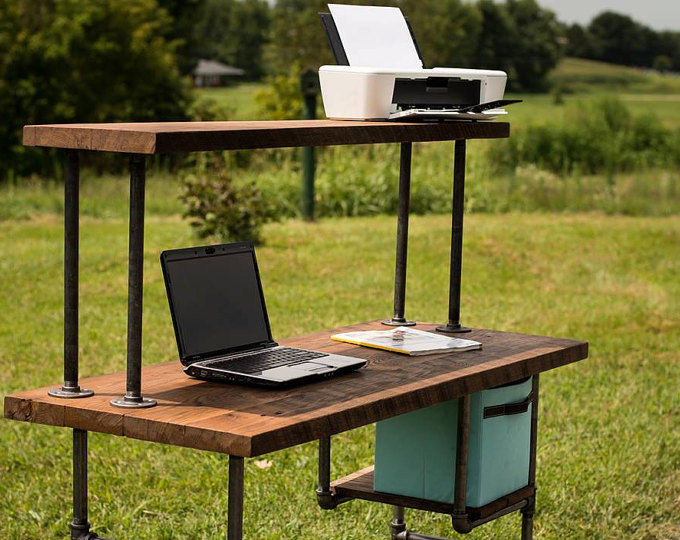 Reclaimed Wood Desk Computer Desk Home Office Desk Barn