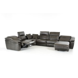 Refined Genuine Leather Sectional Plano Texas V-JASPER