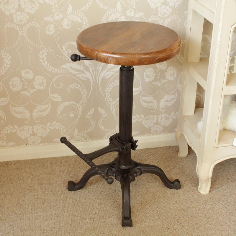 Replica Tractor seat bar stool with wooden top - Melody