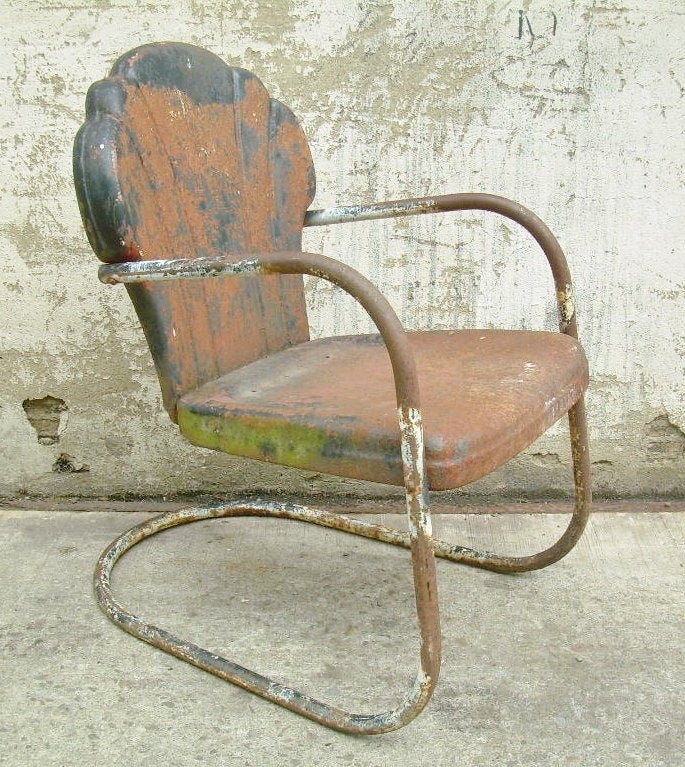 Vintage Metal Lawn Chairs Visualhunt, Lawn Chair Rocker Vintage