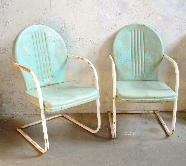 Vintage Metal Lawn Chairs You Ll Love, Vintage Metal Outdoor Furniture